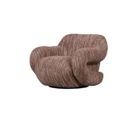 Fauteuil Chenille Vieux Rose Mélangé FOLKE