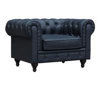 Habitat et Jardin Aliza Fauteuil Chesterfield, 111cm x 82cm x 70cm, Noir