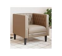 Vidaxl Fauteuil Chesterfield Cappuccino Similicuir