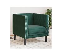 Fauteuil Chesterfield-stijl fluweel donkergroen372675