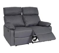 Mendler Fauteuil cinéma 2 Places HWC-L93 Tissu Textile Gris foncé