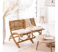 Fauteuil cinéma en rotin 2 places mayeul