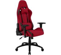 REKT ULTIM8-RS - Chaise Gaming en Tissu Premium - Inclinable à 160 ° - Accoudoirs 3D - Coussin Ajustable pour La Nuque - Coussin Lombaire - Chaise de Bureau Supporte 150 Kg (Rouge)