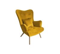 Fauteuil Clovis 102, Jaune, Tapisserie, 100x76x90cm