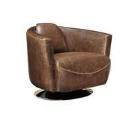 Fauteuil club 100% cuir vieilli FLORENTIN