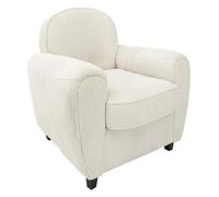 Home Deco Factory Fauteuil Scott côtelé 89x84x82 cm hauteur d'assise 43 cm Beige
