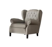 Fauteuil Club De Style Vintage avec Pieds en Métal Et Table en Bois Massif, Fauteuil De Salon À Cigares Moderne du Milieu du Siècle for Café-Bar, Salon(G)