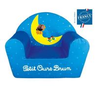 Fun House | Fauteuil Club Petit Ours Brun pour Enfant | H42 x L52 x P33 cm | Déhoussable Lavable | Collection Chambre [ Origine France Garantie | Mobilier Léger Dès 12 Mois