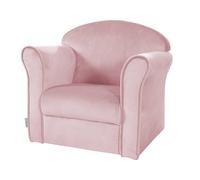 ROBA Fauteuil Bébé en Velours Lil Sofa - Fauteuil Club pour Enfant - Assise Confortable - avec Accoudoirs - Rose rose TU