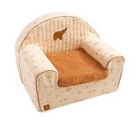 Sauthon Fauteuil club enfant Orsino en gaze de coton et sherpa Beige TU