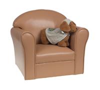 Fauteuil club enfant taupe