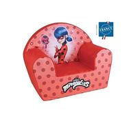 Fun House Miraculous Fauteuil Club Lady Bug - L.52 X P.33 X H.42 Cm - Pour Enfant Origine France Garantie