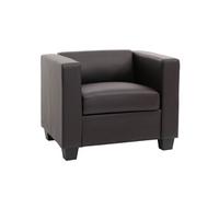 Fauteuil Club / Lounge Lille, 86x75x70cm Simili-Cuir Café Multicolore