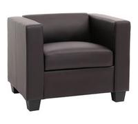 Fauteuil Club / Lounge Lille, 86x75x70cm Simili-Cuir Café Multicolore