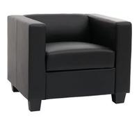 Fauteuil Club / Lounge Lille, 86x75x70cm simili-cuir noir