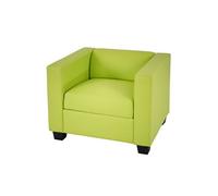 Fauteuil Club / Lounge Lille simili-cuir vert clair