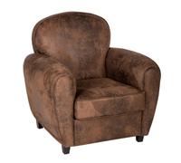 Atmosphera - Fauteuil Club Stanis Effet Cuir Vieilli