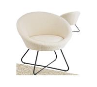 TecTake® Fauteuil Salon Confortable Tissu Bouclette Fauteuil Relax Fauteuil Scandinave Fauteuil Cocktail Moelleux Chaise Ergonomique pour Salon, Chambre, Siege Bureau, Allaitement Fauteuil Bouclette
