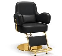 Fauteuil Coiffure de Salon, Chaise Coiffure Professionnel avec Pompe Hydraulique Robuste,Noir,J