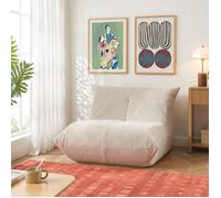 Fauteuil compressé KAIDO 1 place en mousse et tissu beige