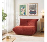 Fauteuil compressé KAIDO 1 place en mousse et tissu terracotta