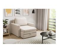 Fauteuil convertible 1 place - DEJANO - beige clair