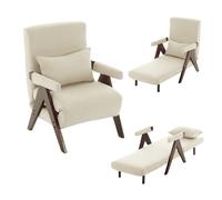 Fauteuil convertible 3 en 1 avec fonction couchage, canapé-lit convertible, fauteuil pliant rembourré, siège rembourré