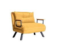 - Fauteuil convertible en tissu Sando moutarde