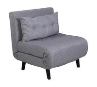 Fauteuil Convertible en Tissu "Vicky" 70cm Gris