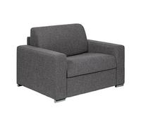 Fauteuil convertible express en tissu anthracite - Couchage 70 cm - Matelas 14 cm - CALITO Gris anthracite
