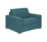 Fauteuil convertible express en tissu bleu - Couchage 70 cm - Matelas 14 cm - CALITO