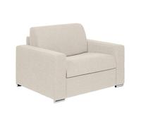 Fauteuil convertible express en tissu chiné beige - Couchage 70 cm - Matelas 14 cm - CALITO