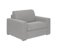 Fauteuil convertible express en tissu gris clair - Couchage 70 cm - Matelas 14 cm - CALITO Gris clair