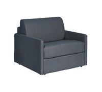Vente-unique - Fauteuil Convertible Express en Tissu Gris - Matelas 14 cm CALIFE