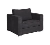 Fauteuil convertible express en velours côtelé anthracite - Couchage 70 cm - Matelas 14 cm - LORETO