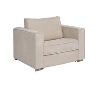 Fauteuil convertible express en velours côtelé beige - Couchage 70 cm - Matelas 14 cm - LORETO Beige