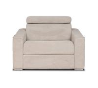 Fauteuil convertible express en velours côtelé beige - Couchage 70 cm - Matelas 14 cm VIZIR