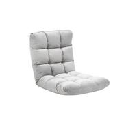 HomCom Fauteuil convertible paresseux - Dossier 90°-180° - Flanelle/polyester - Gris clair