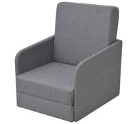 Fauteuil convertible - vidaXL - Gris clair - Tissu - 1 place - Contemporain - Design