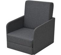 Fauteuil convertible gris foncé tissu Gris G