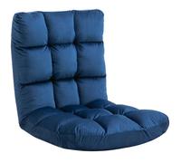 Fauteuil convertible HOMCOM Flanelle (100% polyester) 71x55x53.5cm Bleu