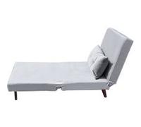 Fauteuil convertible lit une place tissu velours Gris dimension: 80x90x84 cm-dimension lit: 80x190x28 cm gris G