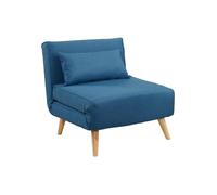 Fauteuil convertible POSIO en tissu - Bleu