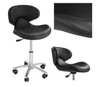 Fauteuil cosmétique mobile Physa ANDRIA sur roulettes, noir