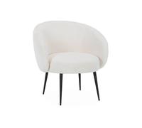 Fauteuil cosy design métal et bouclette HIMA