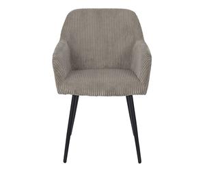 Fauteuil côtelé Banbury - Couleur Taupe