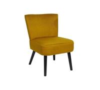 AltoBuy KONAE - Fauteuil Crapaud en Velours Côtelé Ocre