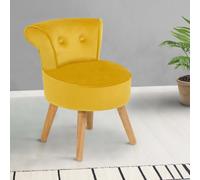 Fauteuil Crapaud En Velours Jaune