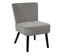 HOME DECO FACTORY - Fauteuil Crapaud Giulia Lounge Edition - Mobilier Assise Canapé et Fauteuil - 55 x 76 x 63 cm - Hauteur Assise 45 cm - Gris - Modèle Giulia
