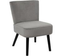 HOME DECO FACTORY - Fauteuil Crapaud Giulia Lounge Edition - Mobilier Assise Canapé et Fauteuil - 55 x 76 x 63 cm - Hauteur Assise 45 cm - Gris - Modèle Giulia